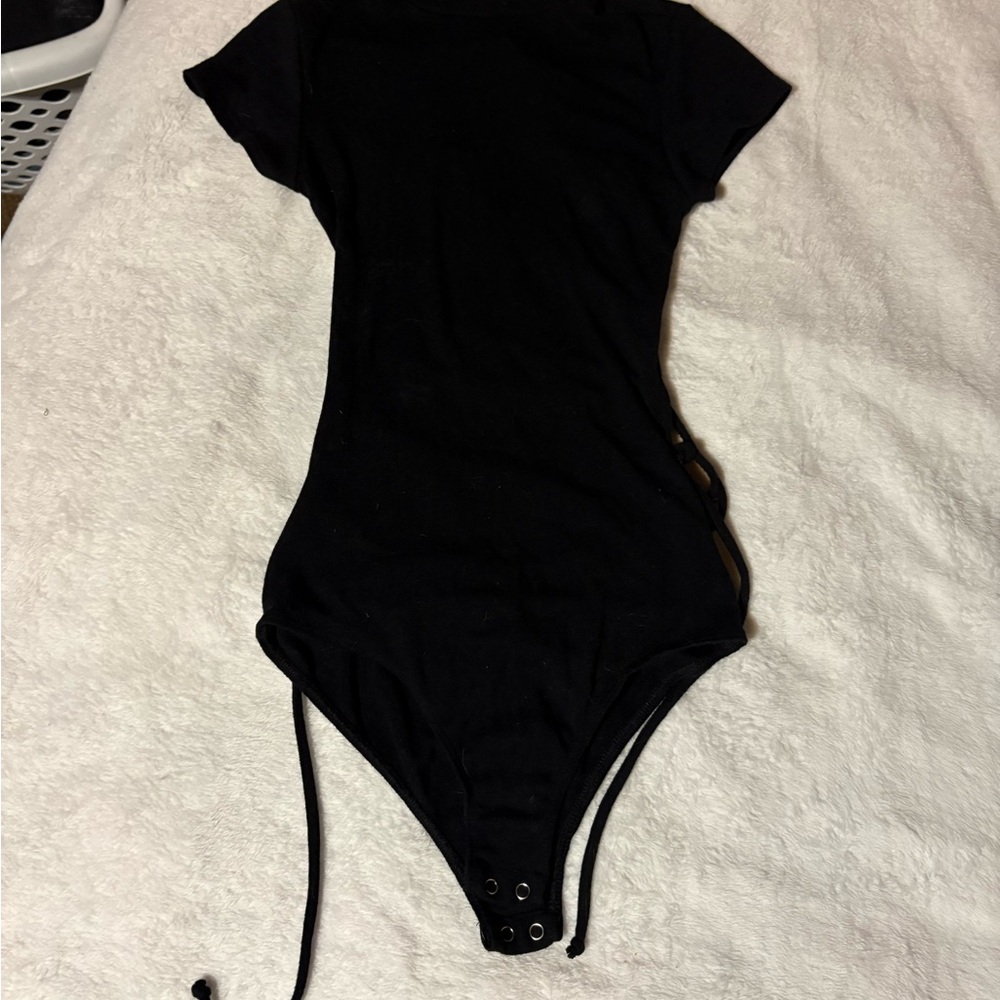 Black Open Back One Piece
